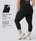 Plusstorlek Halara UltraSculpt med hög midja scrunch-effekt rumplyftande magkontroll capri träningsleggings med fickor