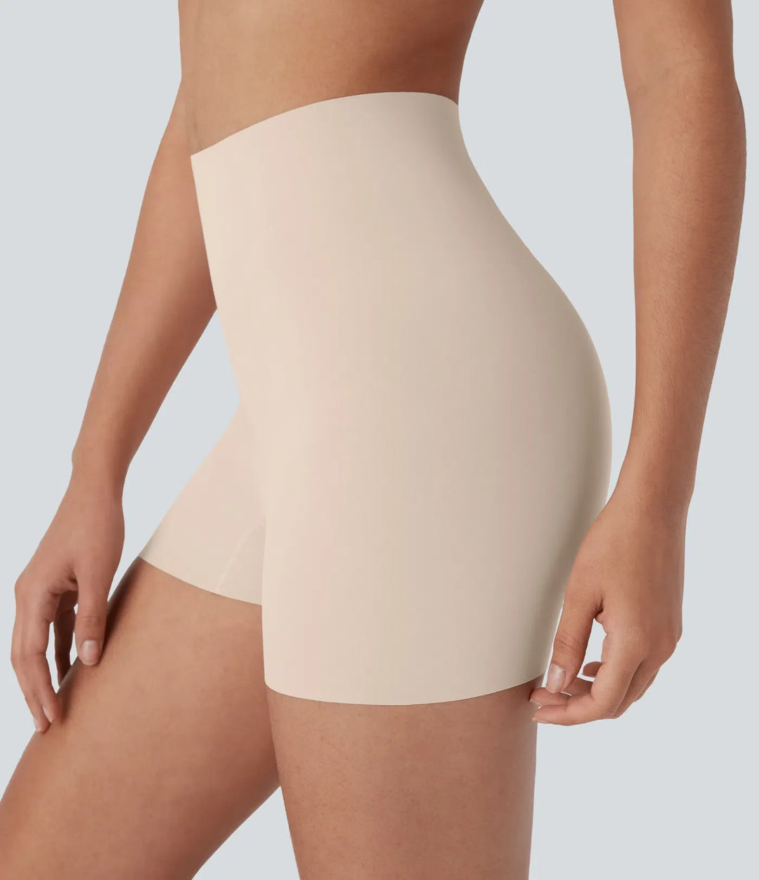Mycket stretchig med hög midja avkoppling slät boyfriend shorts