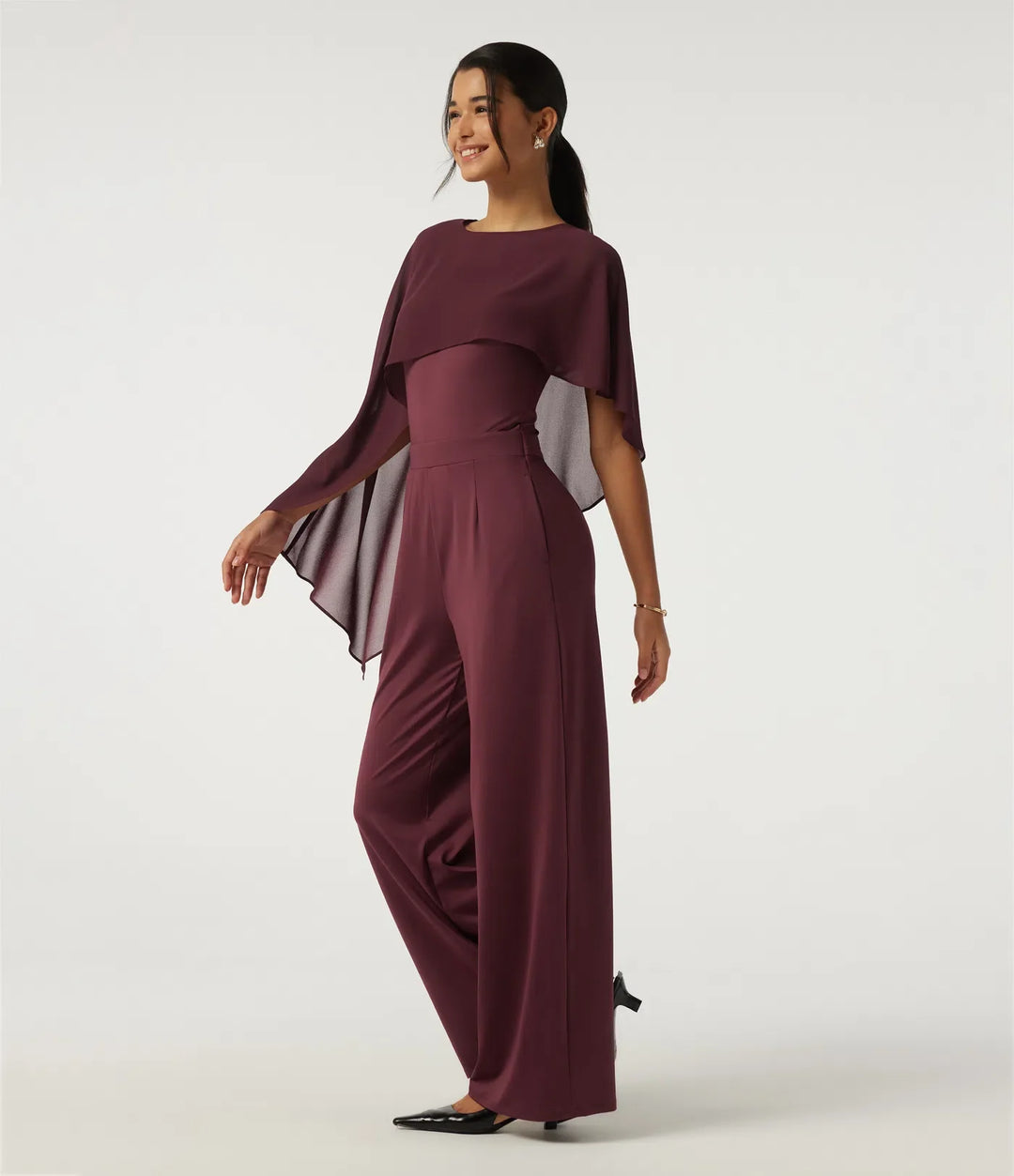 Rund hals ärmlös smal vida ben asymmetrisk jumpsuits för fest med fickor -Easy Peezy Edition