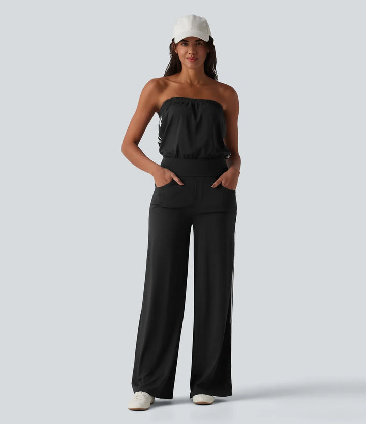 SoftlyZero snabbtorkande tub sidoränder vardaglig jumpsuit med fickor-Easy Peezy