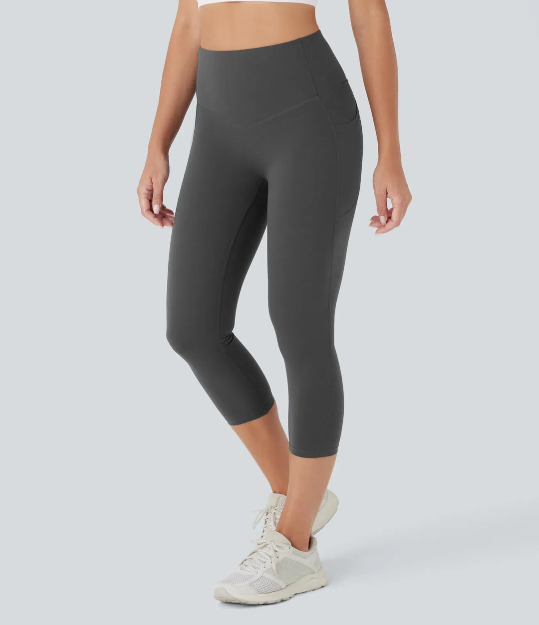 Lyckera UltraSculpt högmidjad rumplyftande magkontroll ficka formande capri träningsleggings