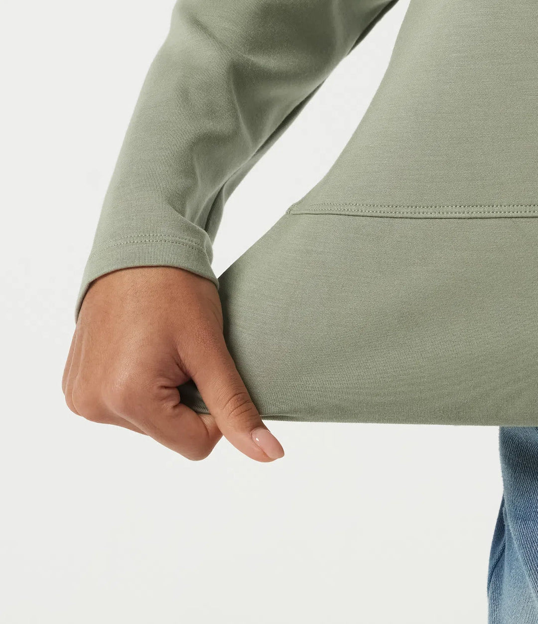 SpacerTek slagkrage långärmad slits fåll vardaglig sweatshirt