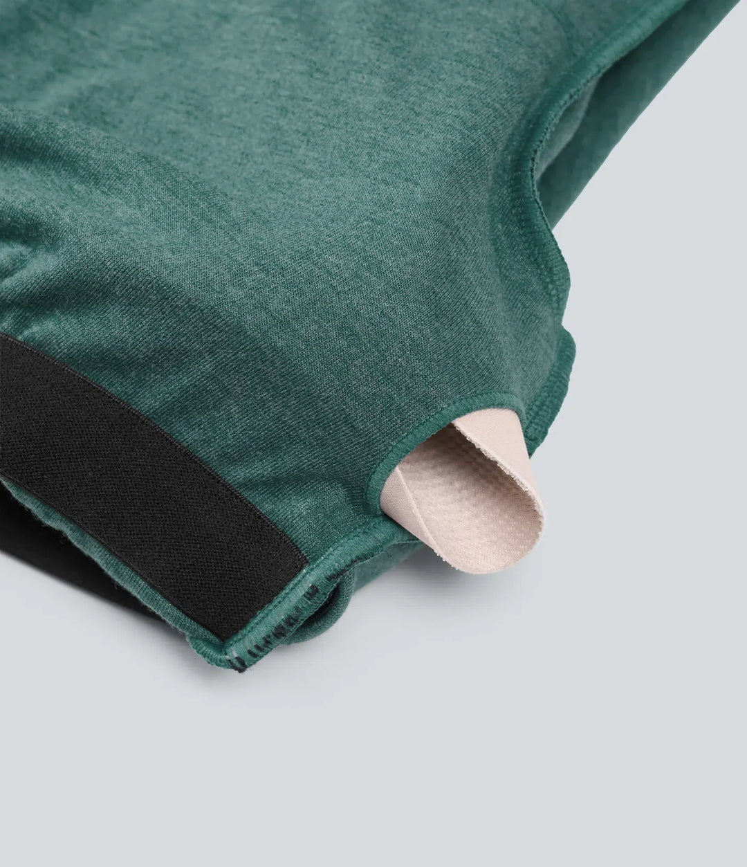 Djup rund halsringning långärmad inbyggd BH vida ben rynkat vardaglig jumpsuit med fickor-Easy Peezy Edition
