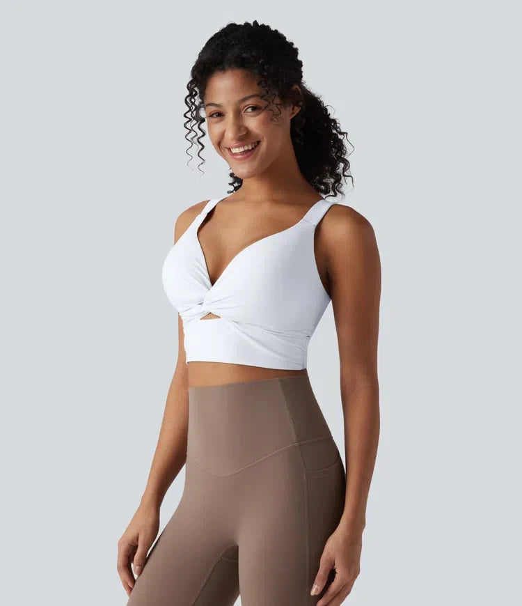 Halara UltraSculpt lätt stöd push-up sport-bh för yoga DD-F kupor