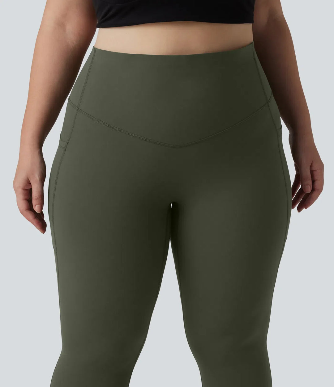 Halara UltraSculpt med hög midja, magkontroll och ficka formande träning leggings i plusstorlek