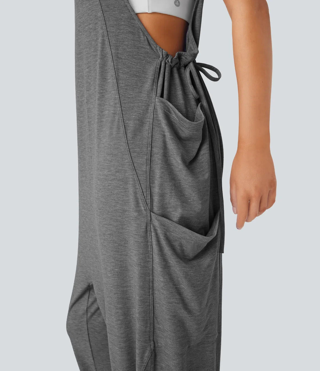 U-ringad dragsko fickor vardaglig jumpsuit