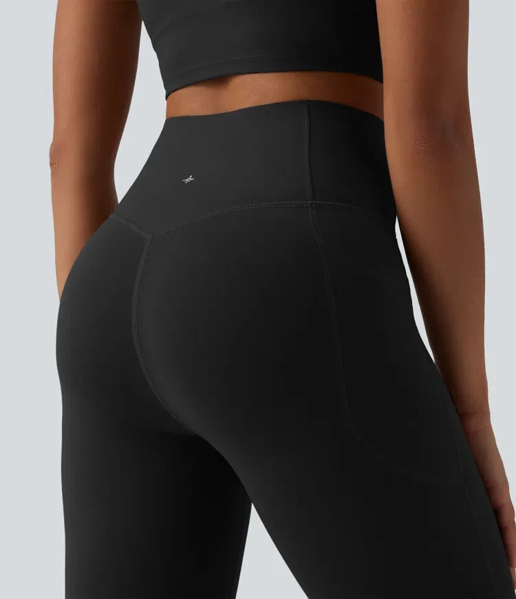 Lyckera UltraSculpt högmidjad rumplyftande magkontroll bootcut yogaleggings med fickor