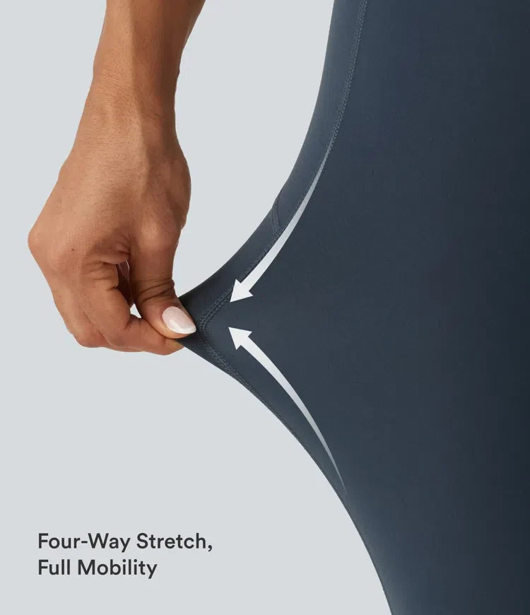 Lyckera UltraSculpt kurvig högmidjad magkontroll formande yogaleggings med fickor
