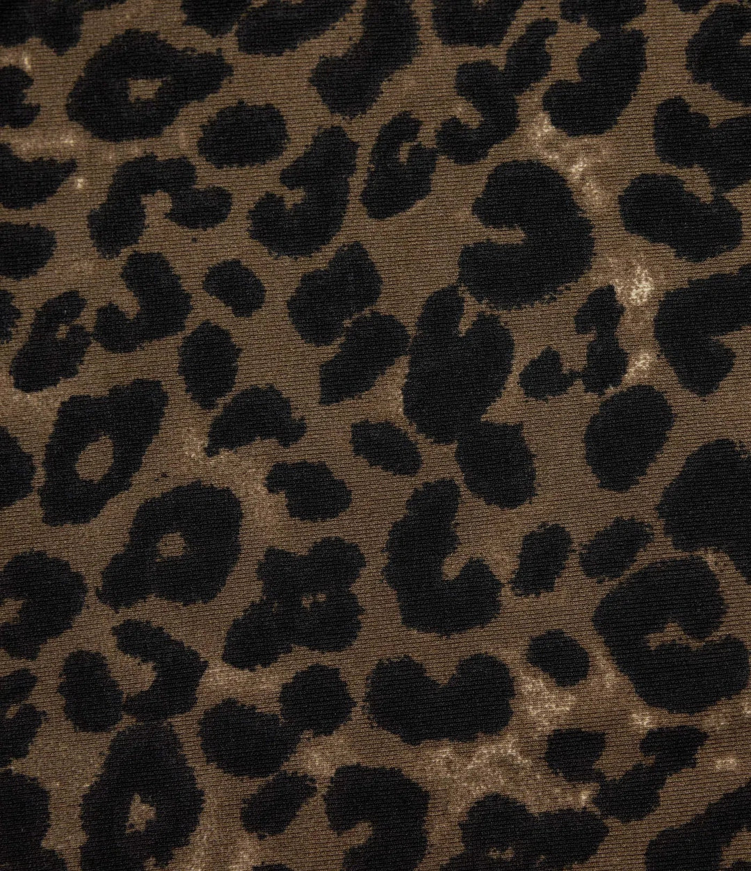 Lagerliknande halvpolo långärmad leopardmönster vardaglig T-shirt