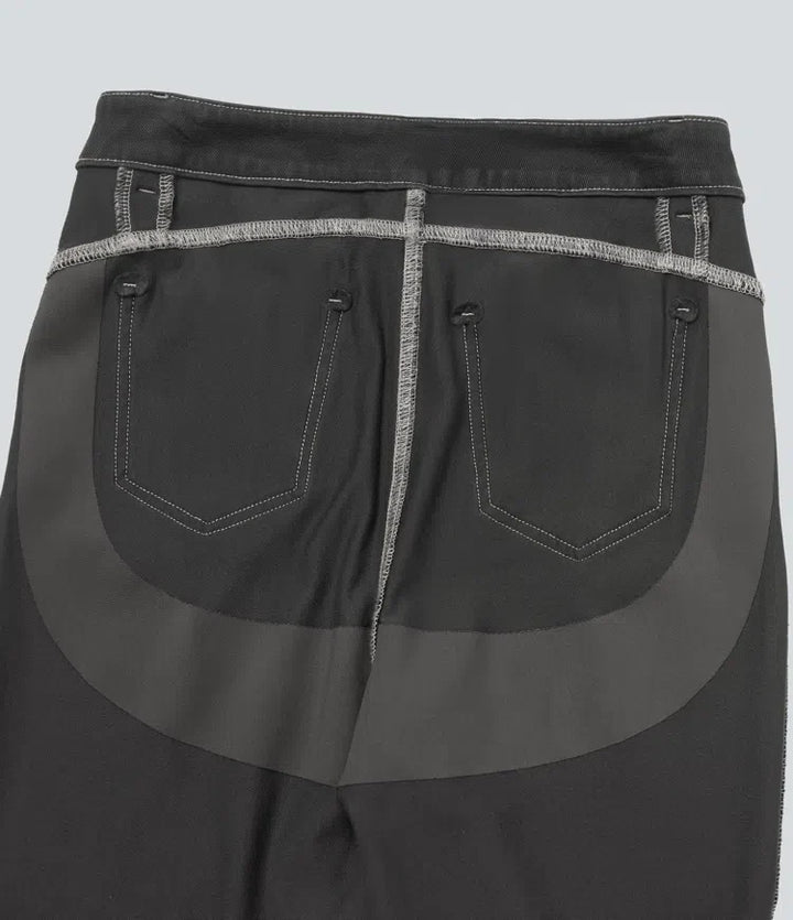 Lyckera Flex högmidjad magkontroll rumplyftande denim vardaglig bootcut leggings med fickor