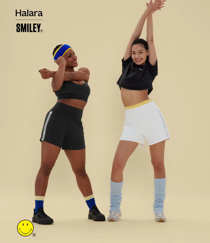 Lyckera X Smiley® SoftlyZero luftig superhög midja 2-i-1 InstantCool yoga shorts 5&