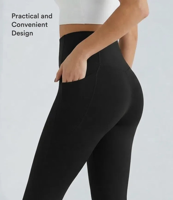 Halara UltraSculpt med hög midja, magkontroll och ficka formande träning capri leggings