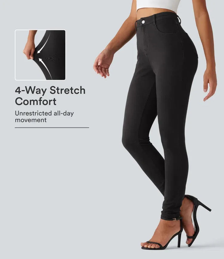 Halara Flex med hög midja smal vardagsjeans med fickor