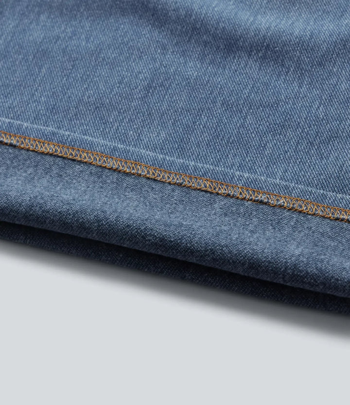 Lyckera Flex denim Heat högmidjad vida ben vardagsjeans med fickor