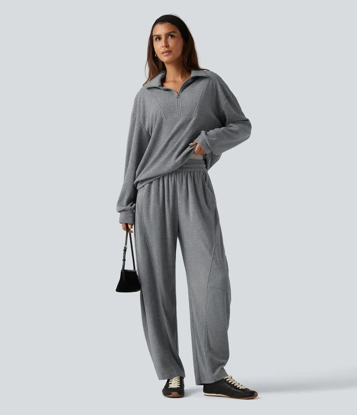 Ståkrage långärmad vardaglig sweatshirt