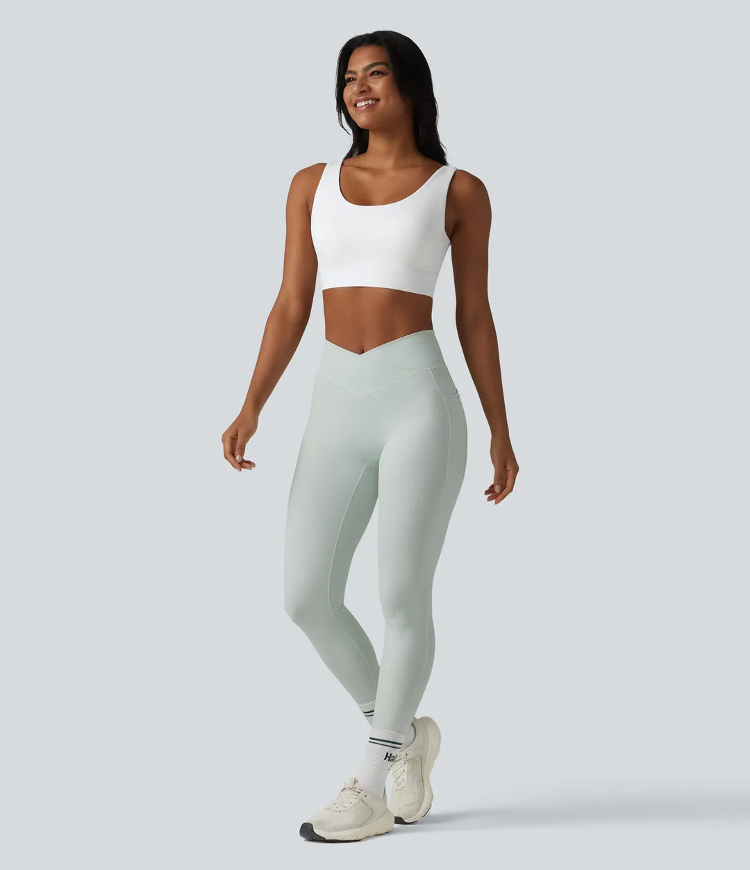 Halara Ultrasculpt medelstöd bar rygg justerbar spänne inbyggd bh träning sport-bh