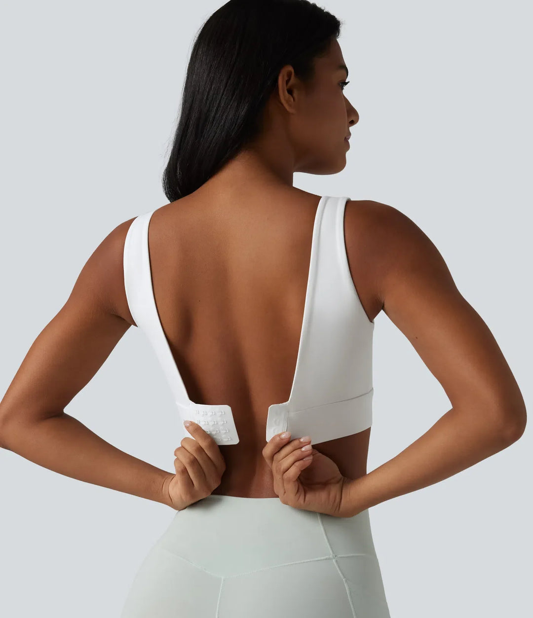 Lyckera UltraSculpt medium stöd rygglös justerbar spänne inbyggd BH träningssport-BH