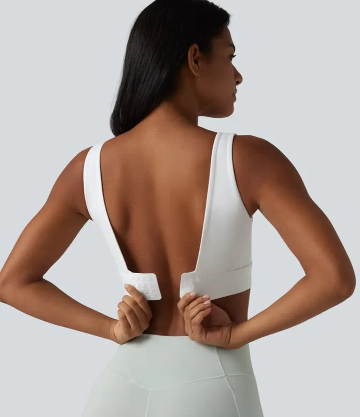 Halara Ultrasculpt medelstöd bar rygg justerbar spänne inbyggd bh träning sport-bh