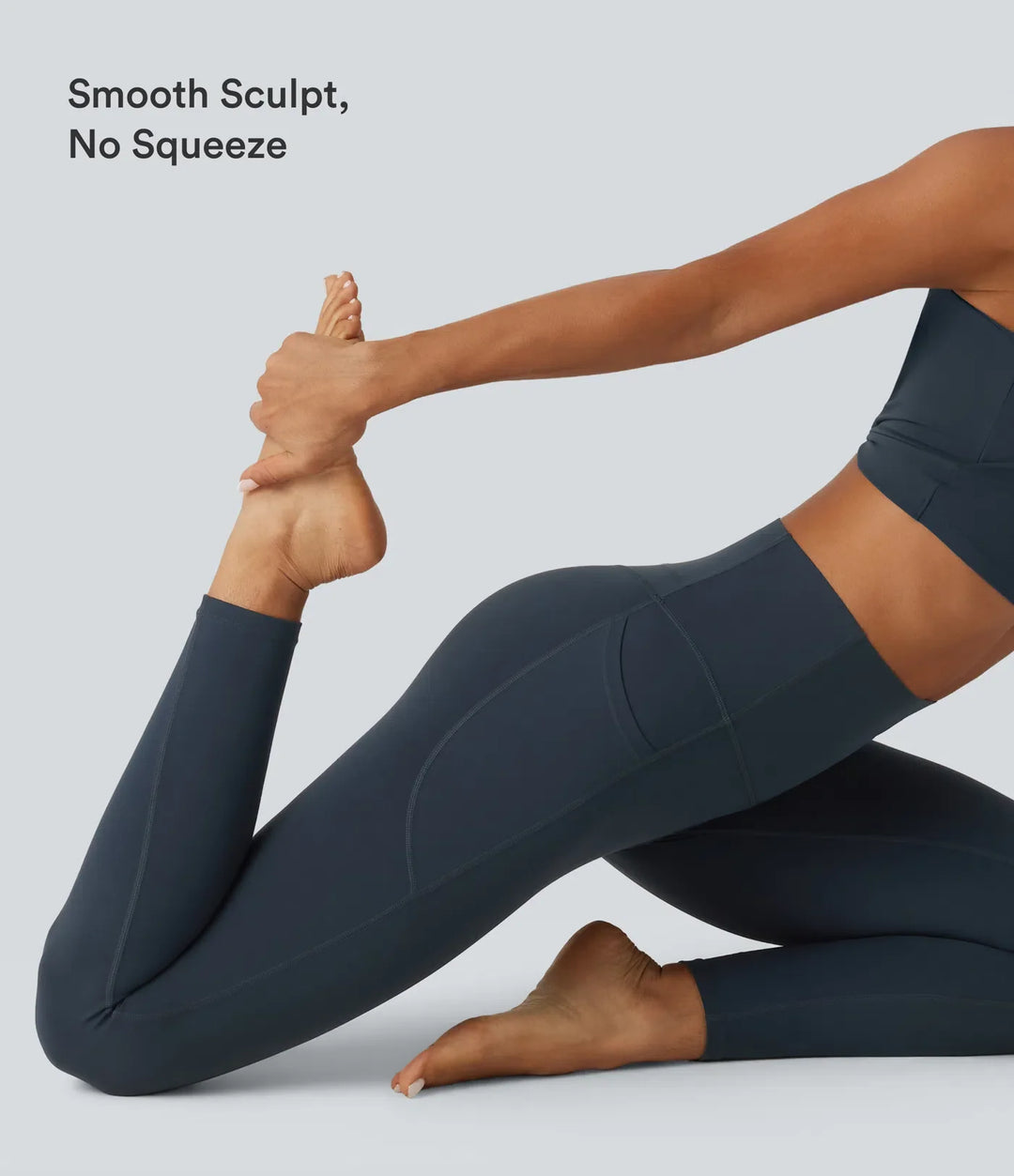 Lyckera UltraSculpt kurvig högmidjad magkontroll formande yogaleggings med fickor