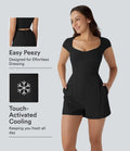 SoftlyZero Airy U-ringning holkärm ficka sval känsla yoga playsuit – Easy Peezy