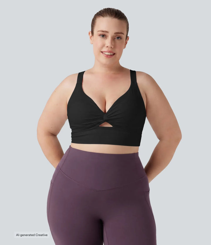 Plusstorlek Lyckera UltraSculpt lätt stöd formpressade kupor push-upp yoga sport-BH