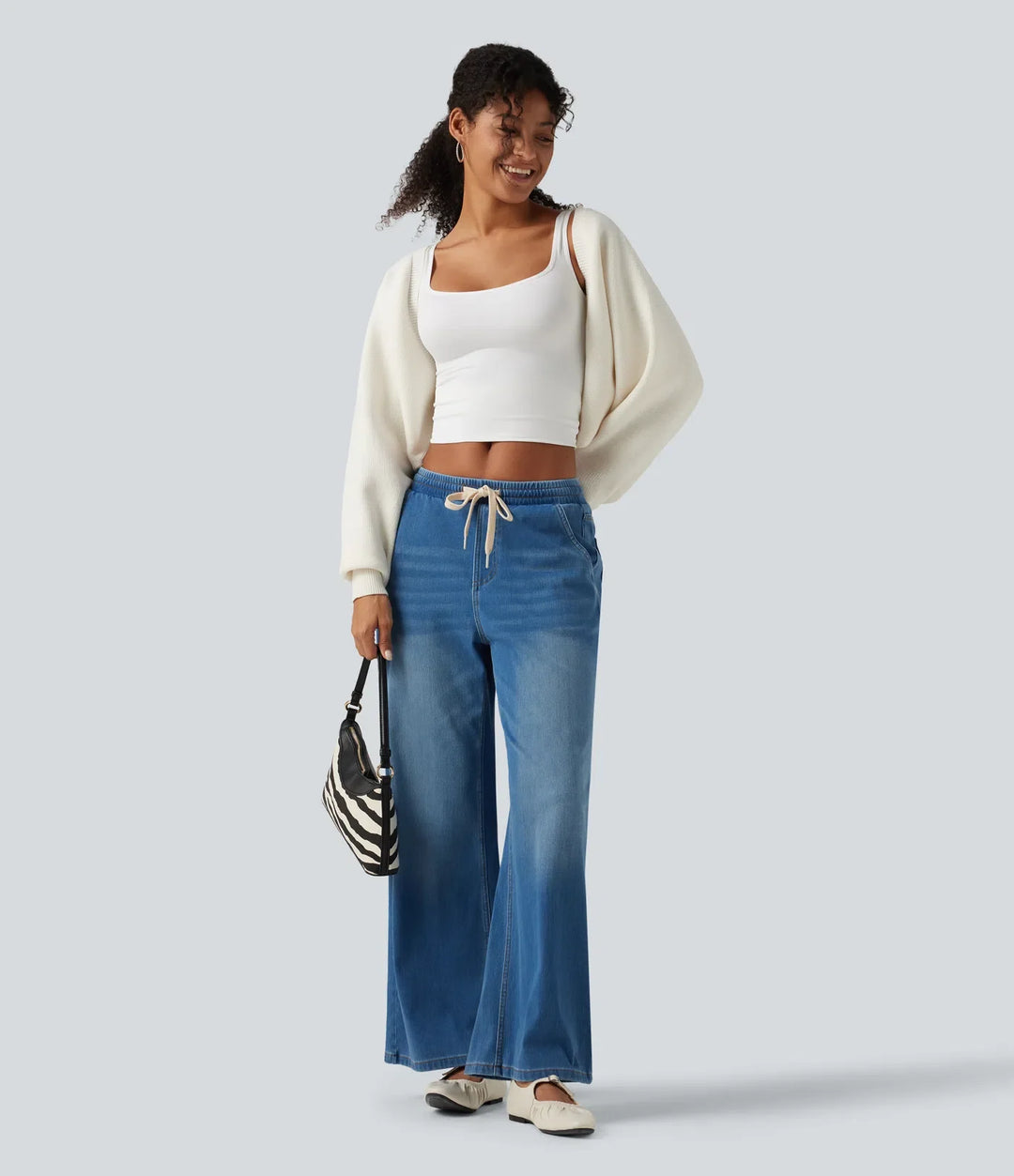 Långärmad öppen front vardaglig cardigan