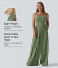 U-ringad vida ben vardaglig jumpsuit med fickor-Easy Peezy Edition