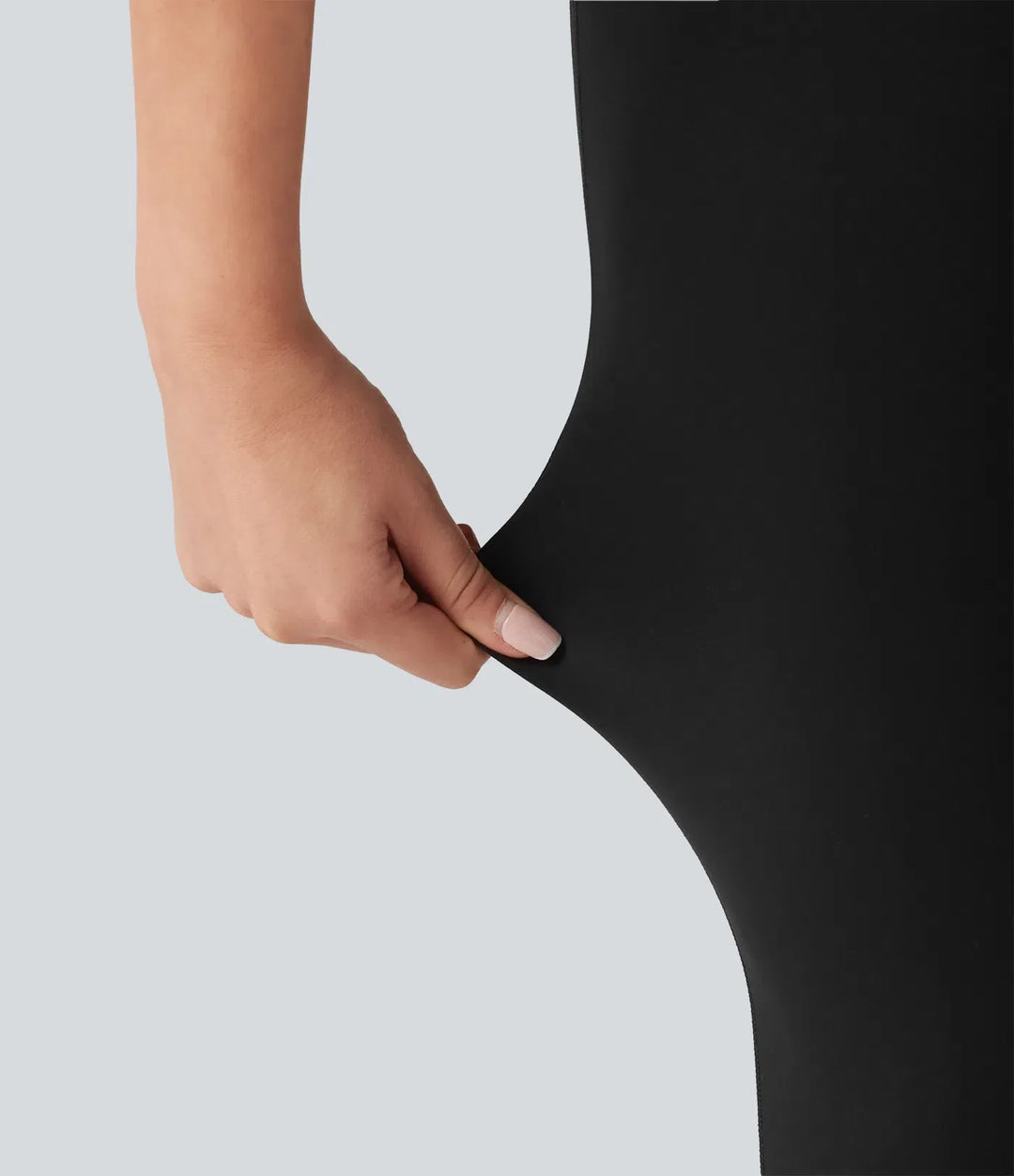 Halara UltraSculpt V-formad med hög midja kontrastspets yogaleggings med fickor