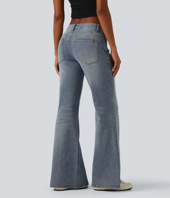Lyckera Flex låg midja utsvängd vardagsjeans med fickor