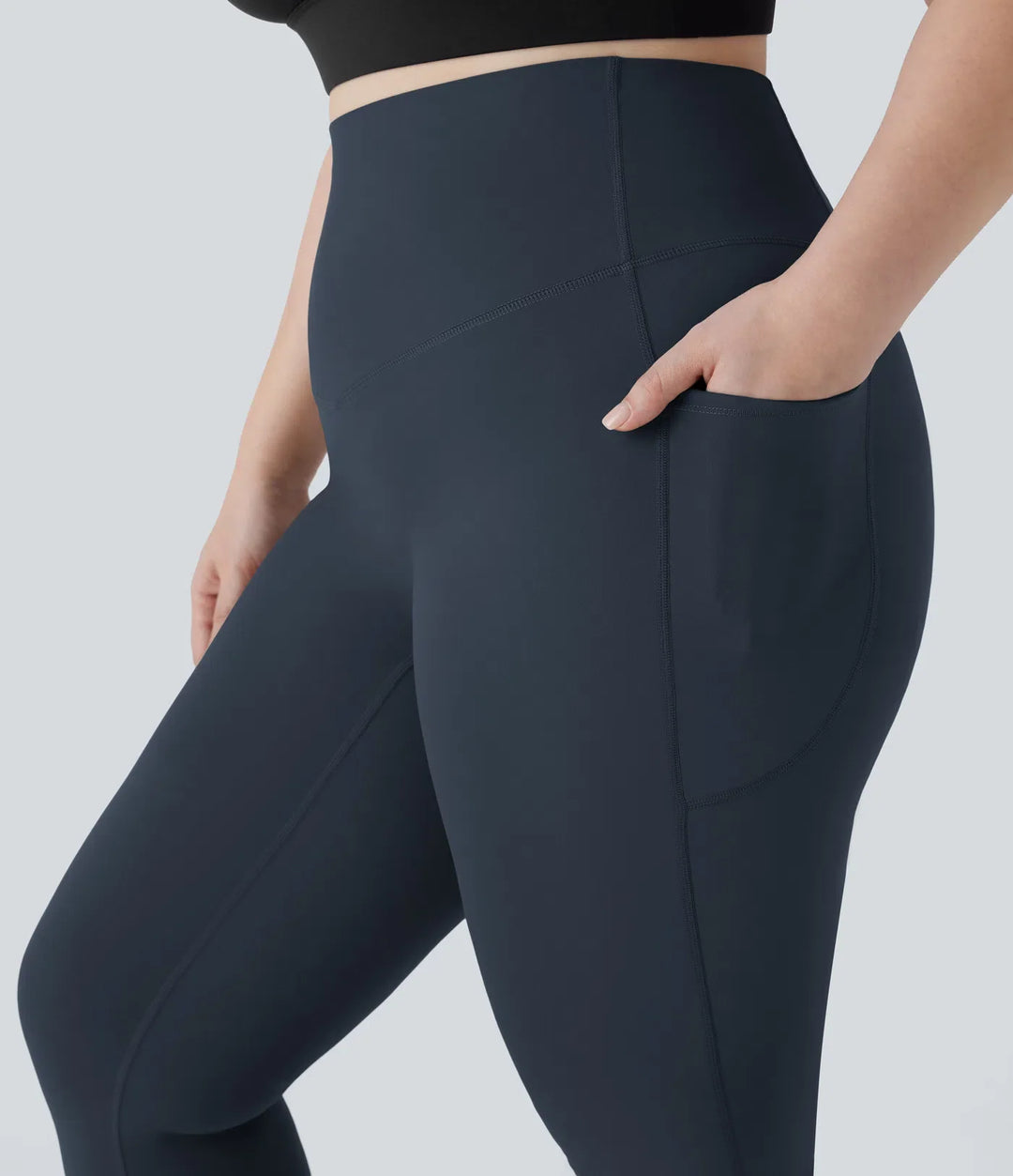Lyckera UltraSculpt högmidjad magkontroll ficka formande yoga bootcut plusstorlek leggings