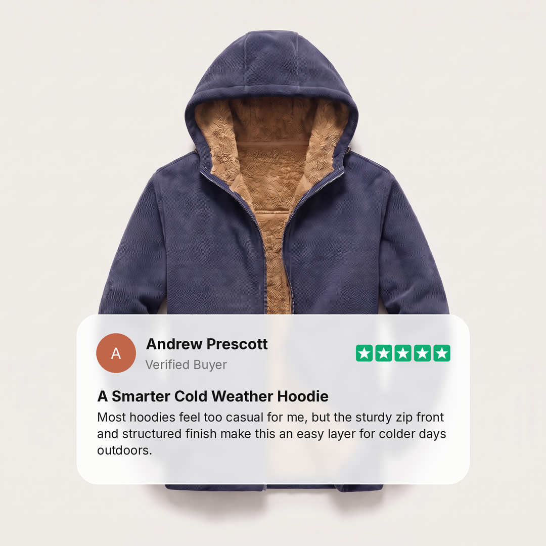 SHERPAFODRAD FLEECE HUVJACKA