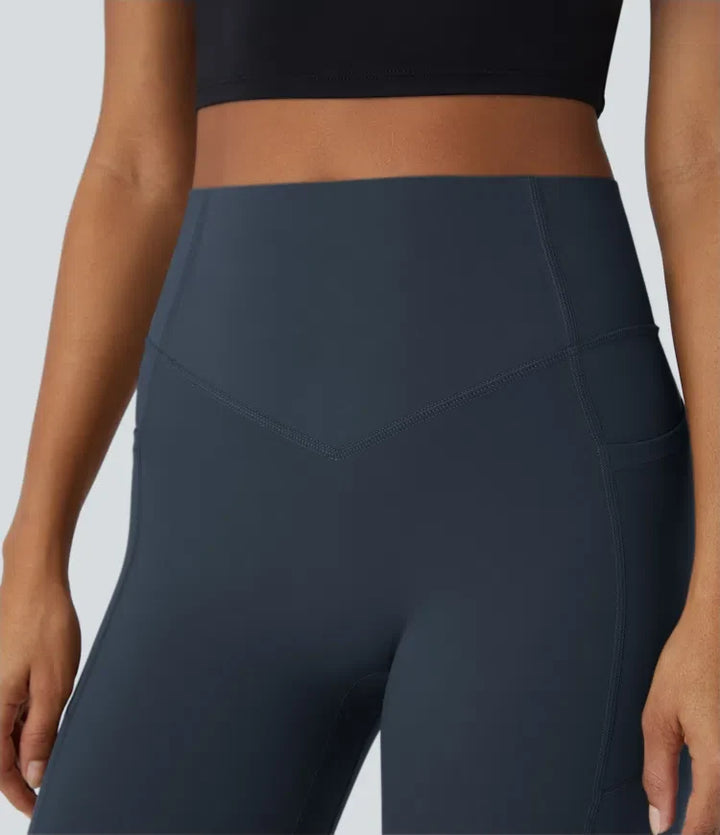 Halara UltraSculpt med hög midja scrunch-effekt rumplyftande magkontroll ficka formande träningsleggings