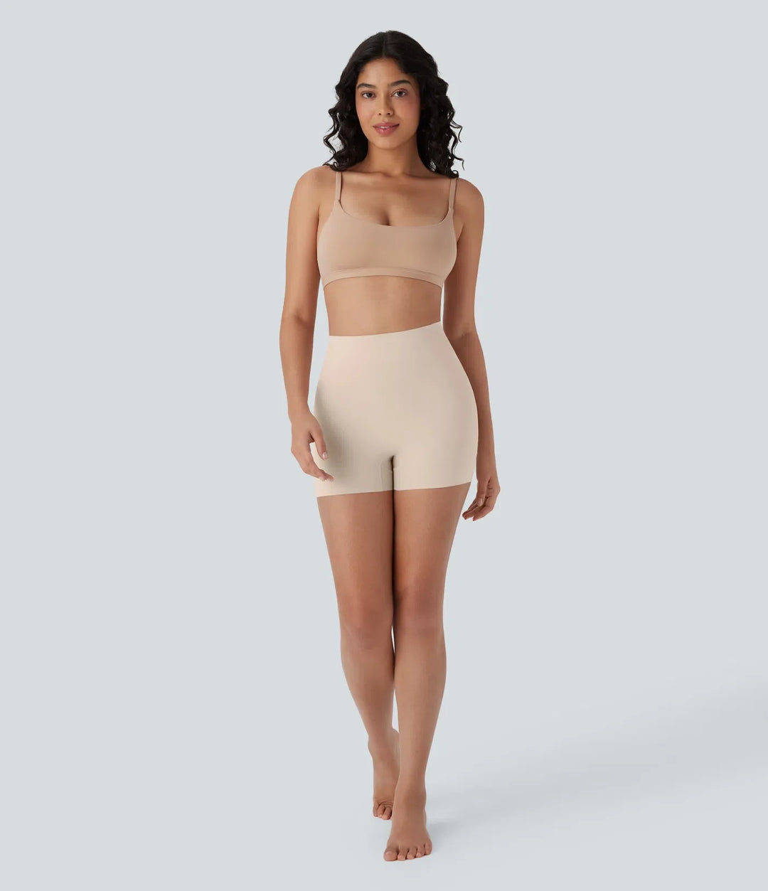 Hög stretch högmidjad lounge slät boyshorts