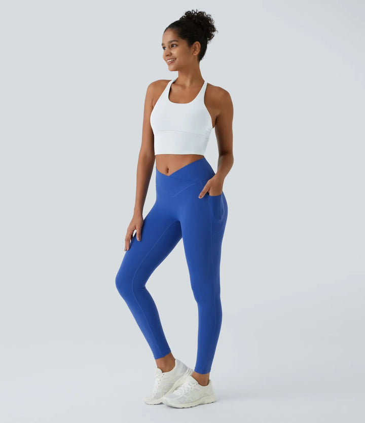 SoftlyZero omlottmodell med ficka enfärgad leggings