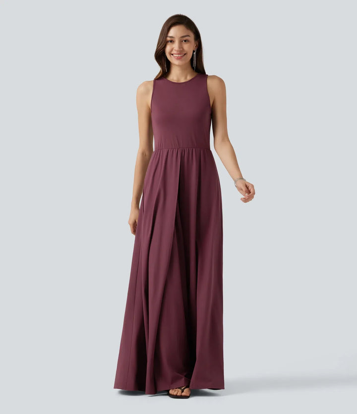 Breezeful ärmlös snabbtorkande jumpsuit med fickor-Easy Peezy Edition