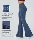 Halara Flex med hög midja, omlottmidja och ficka tvättad vardagsjeans