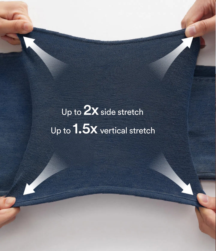 Halara Flex med hög midja, omlottmidja och ficka tvättad vardagsjeans