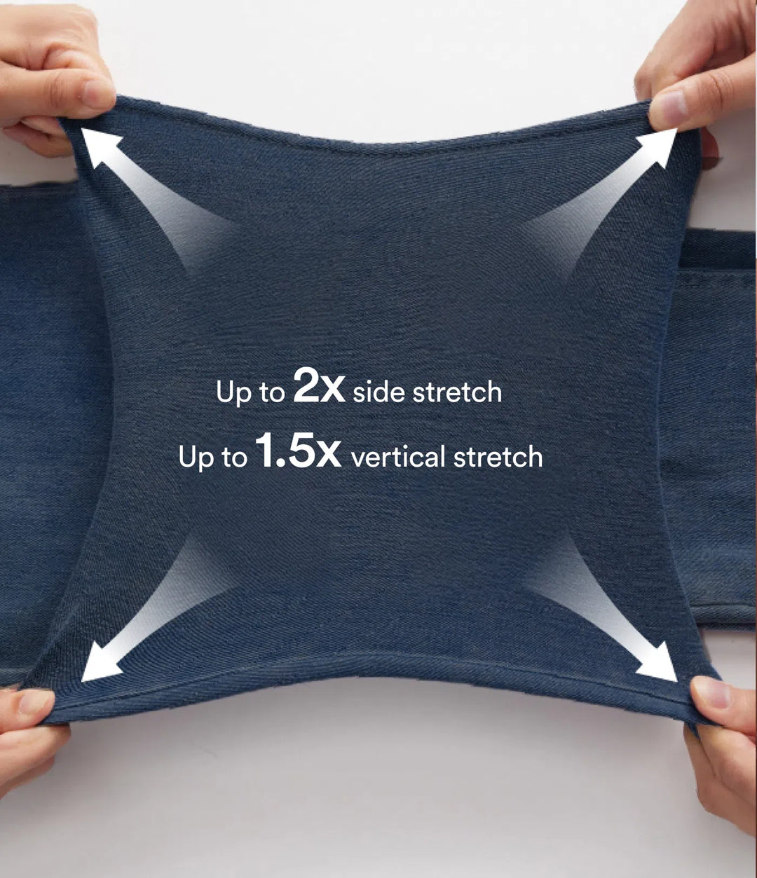 Lyckera Flex högmidjad crossover ficka tvättad vardagsjeans