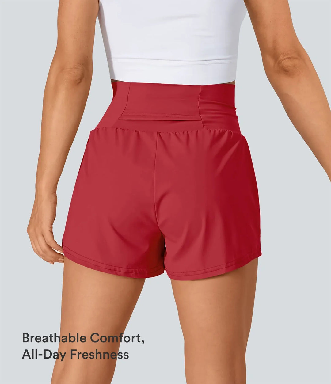 SoftlyZero Airy med extra hög midja 2-i-1 InstantCool yogashorts med fickor