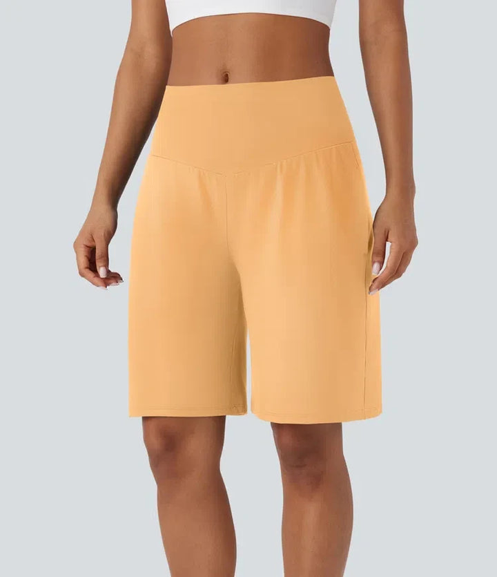 SoftlyZero Airy med hög midja och fickor InstantCool yoga bermudashorts