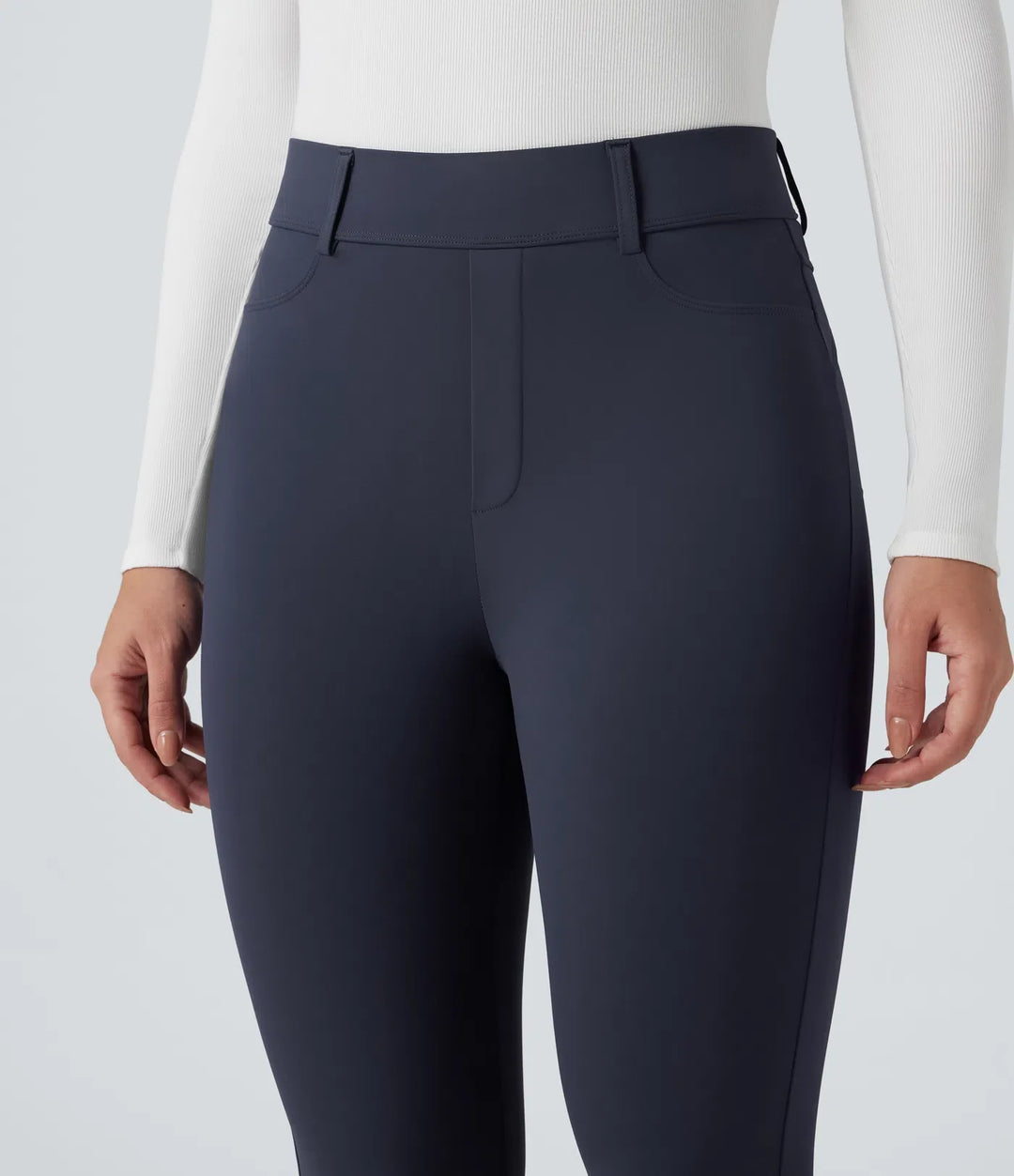 SoftlyZero Plush termisk med hög midja för vardag 7/8 leggings med fickor