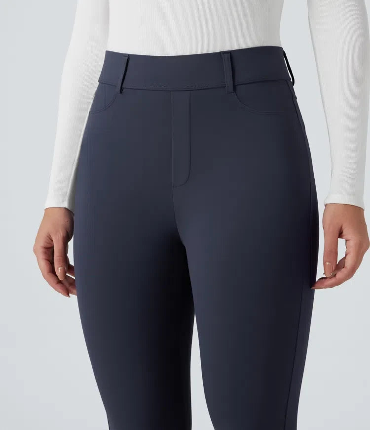 SoftlyZero Plush termisk med hög midja för vardag 7/8 leggings med fickor