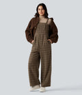 Rutig vardaglig jumpsuit med fickor