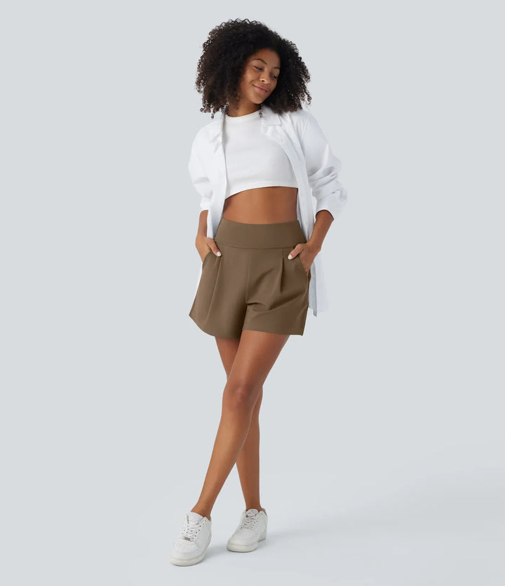 DayStretch med hög midja för arbete baggy shorts 4&
