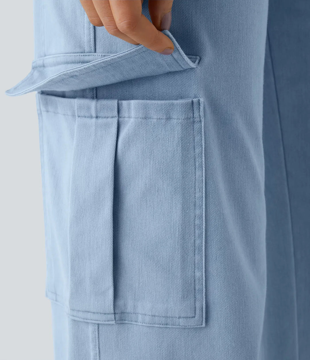 Halara Flex med medelhög midja fickor raka ben för vardag cargo jeans