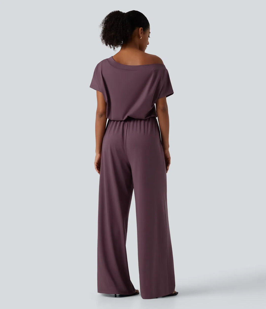 Enaxlad dragsko inbyggd BH vardaglig jumpsuit med fickor-Easy Peezy Edition