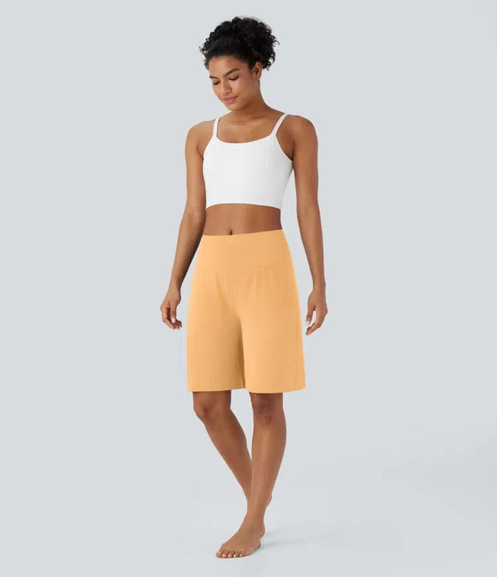 SoftlyZero Airy med hög midja och fickor InstantCool yoga bermudashorts