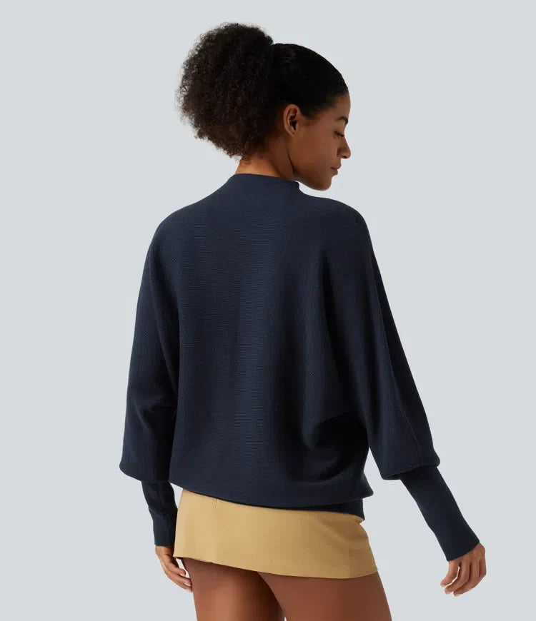 Halvpolo lång fladdermusärm arbetströja