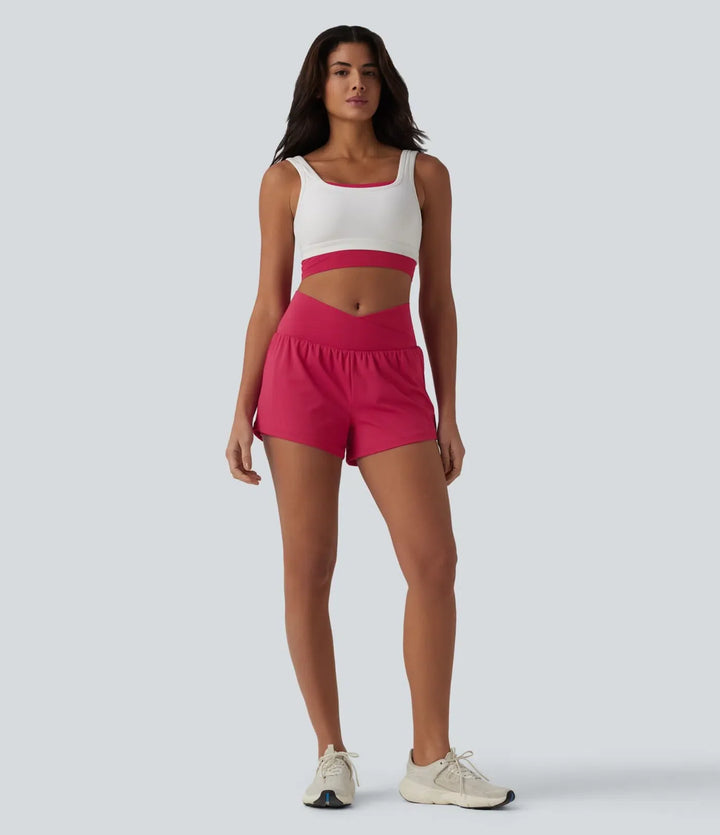 SoftlyZero Airy omlott med hög midja 2-i-1 InstantCool yogashorts 3&