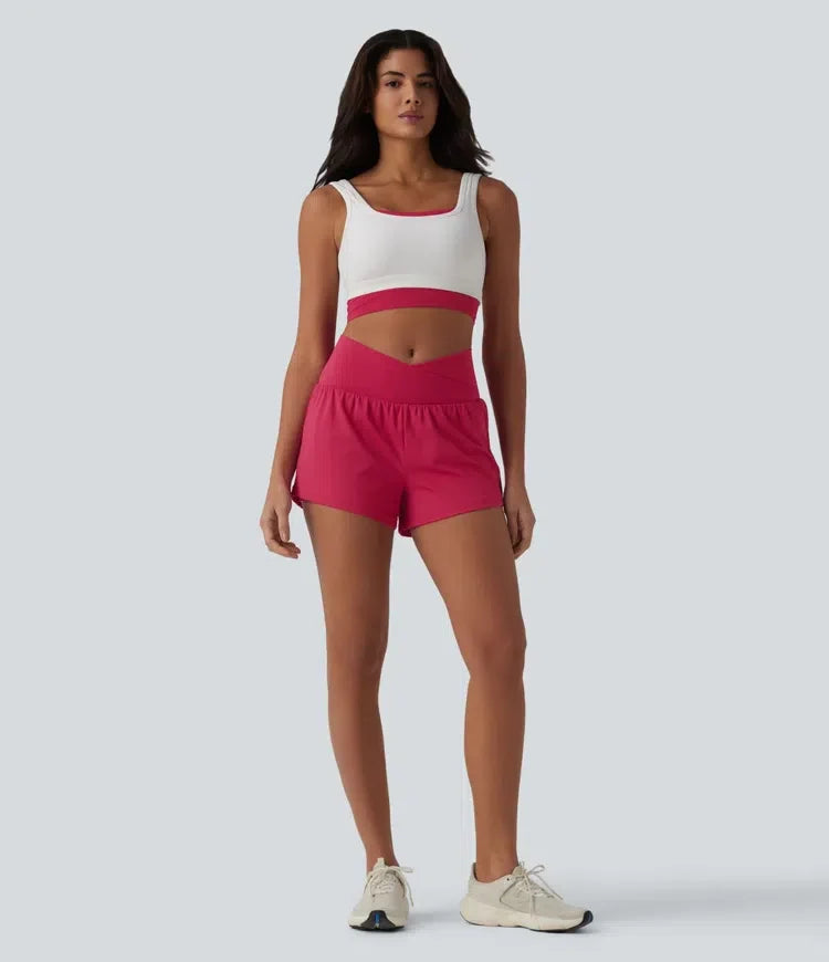 SoftlyZero Airy omlott med hög midja 2-i-1 InstantCool yogashorts 3&